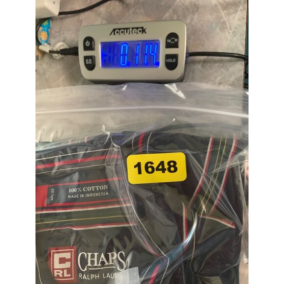 Chaps Ralph Lauren Men’s L Long Sleeve Button-down Shirt Cotton Blue with Stripe - Picture 7 of 7